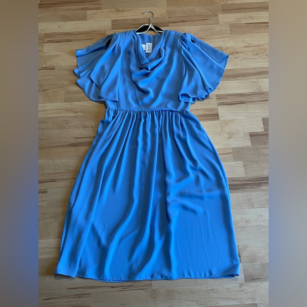 Vintage 70’s/80’s Periwinkle Leslie Fay Party Dress